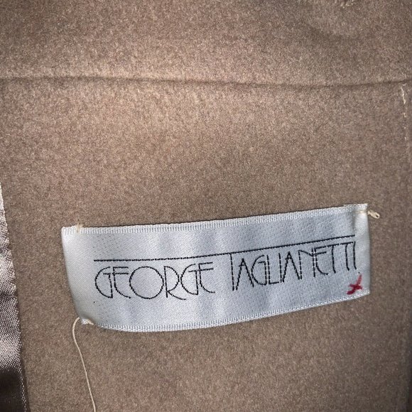 RARE George Taglianetti 100% pure wool beige coat S mark of the worlds best - Picture 7 of 10